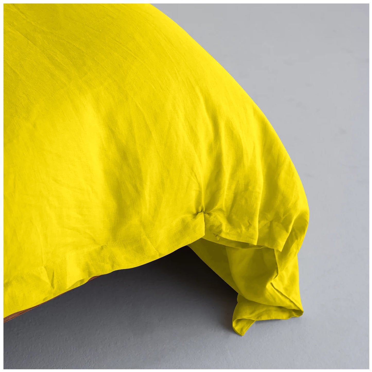 Linen Loft Yellow Microfiber Duvet Cover Set – Luxury Soft Bedding for a Cozy Bedroom