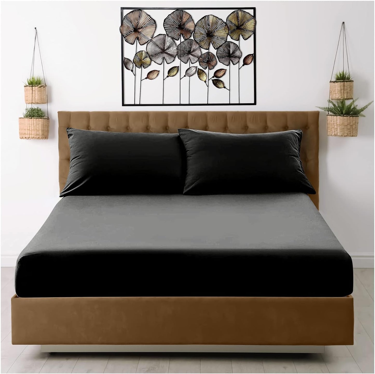 Linen-Loft Fitted Sheet Black
