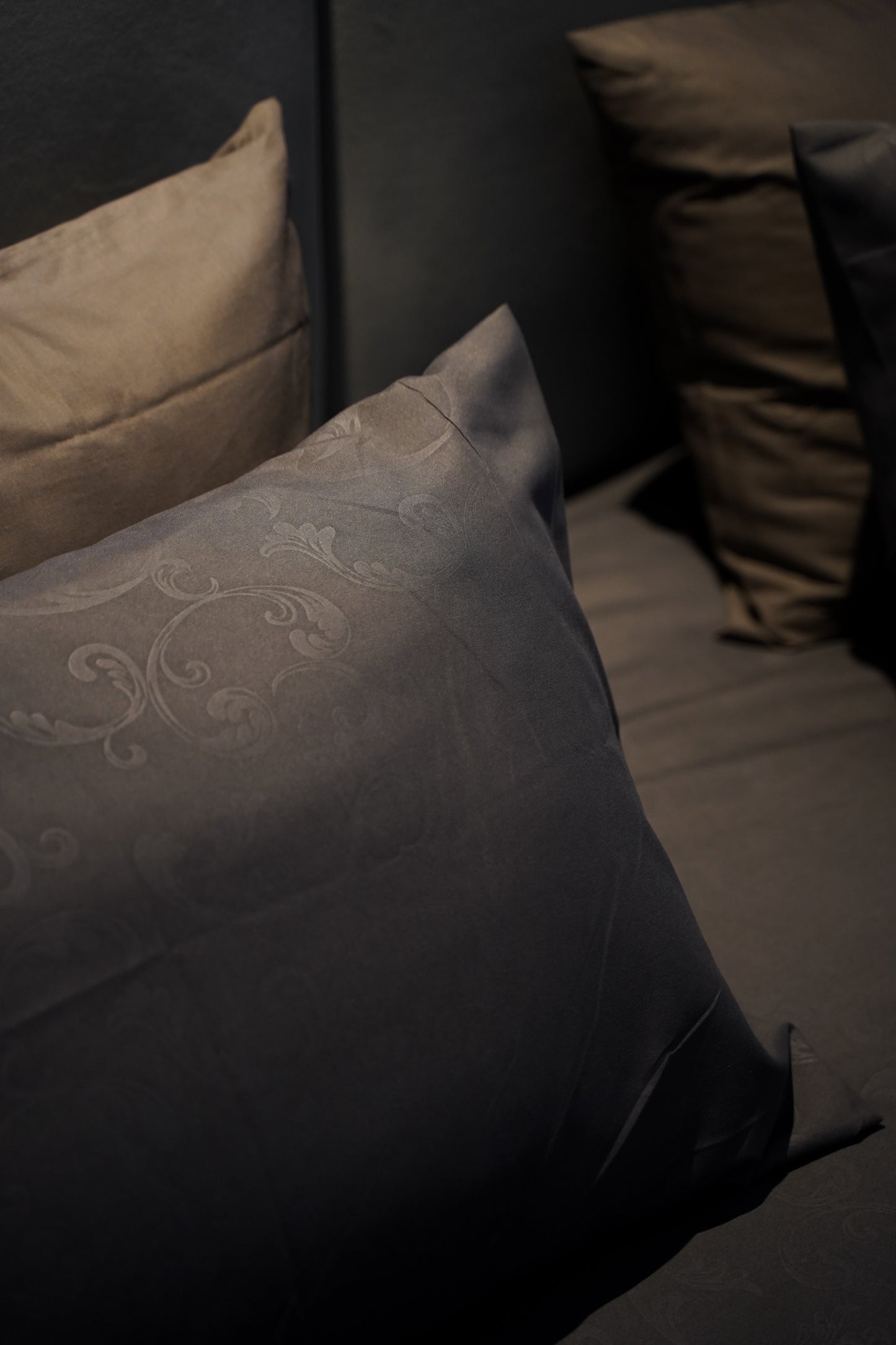 Embossed Charcoal Bed Sheet Set