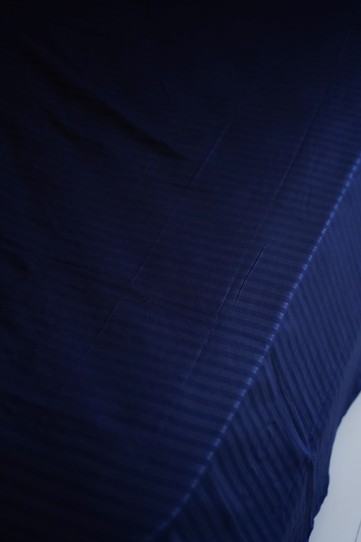 Luxe Navy Stripe Bed Sheet Set
