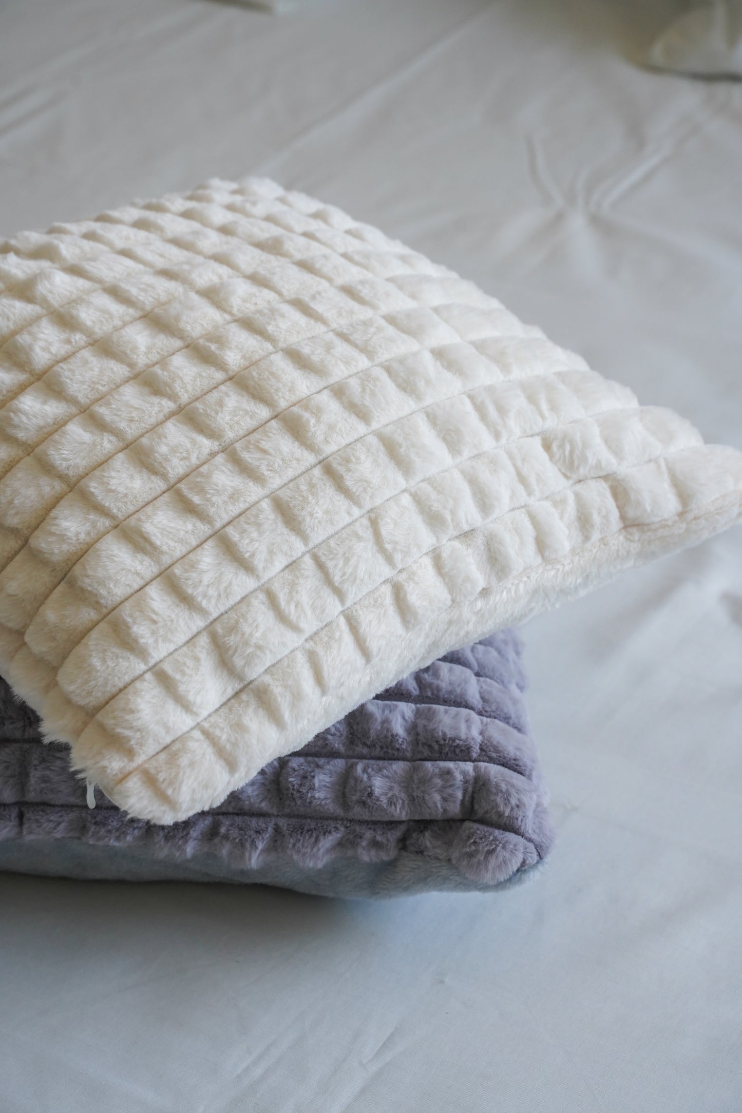 Fluffy Waffle Cushion Cover