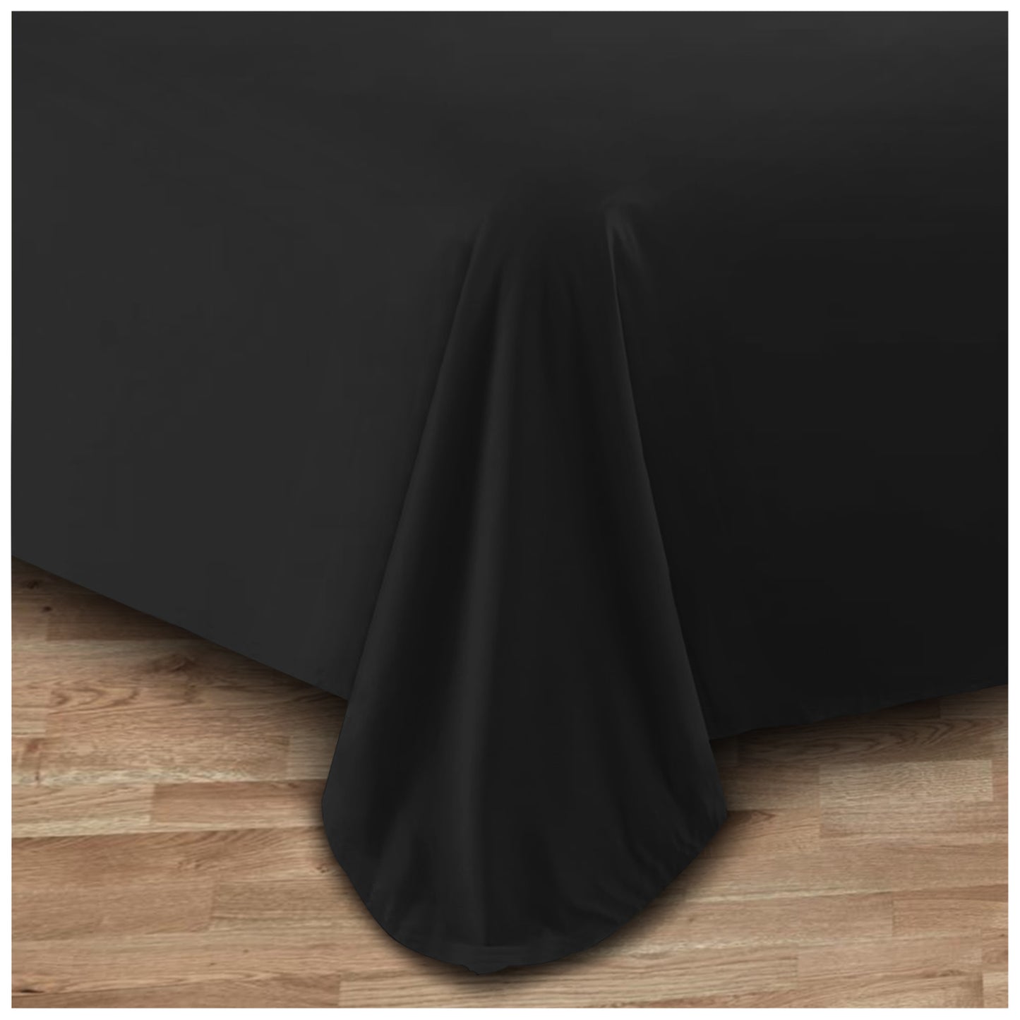Plain Aura Flat Sheet Black