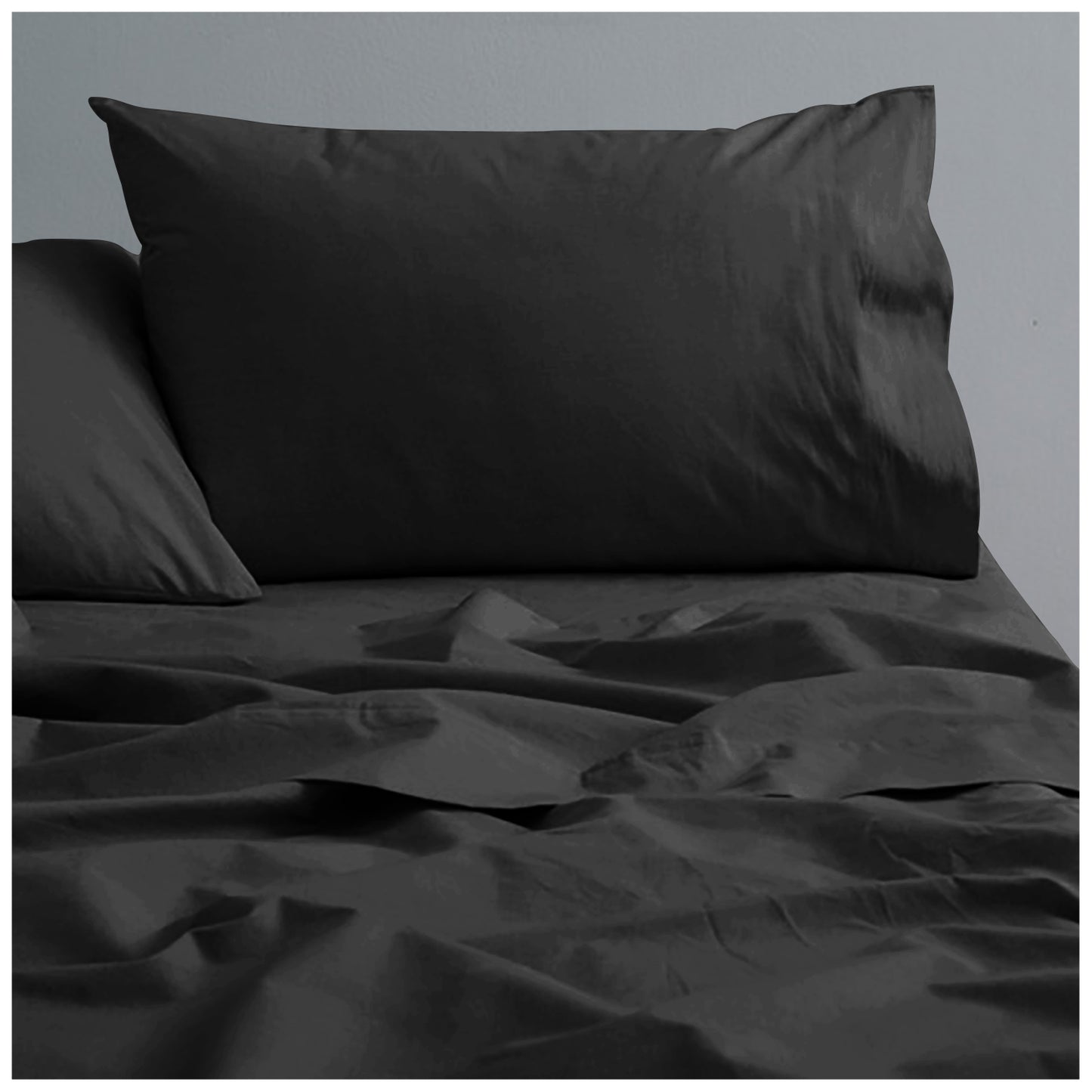 Plain Aura Flat Sheet Black