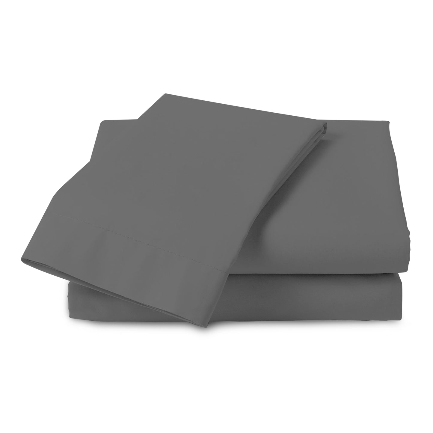 Plain Aura Flat Sheet Charcoal