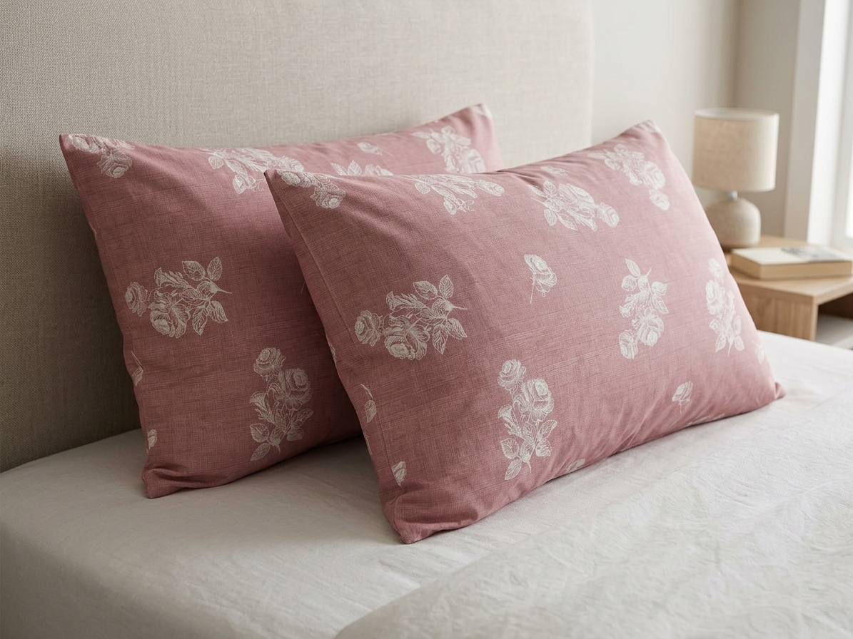 Linen Loft Dusky Rose Pillowcase Pair