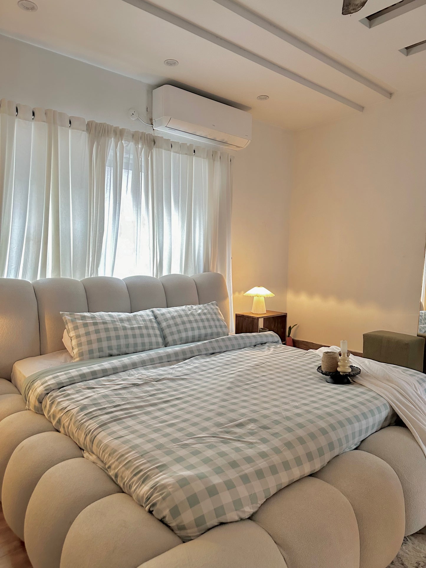 Linen Loft Trendy Gingham Bedding | Soft, Stylish, and Cozy in Sage Green