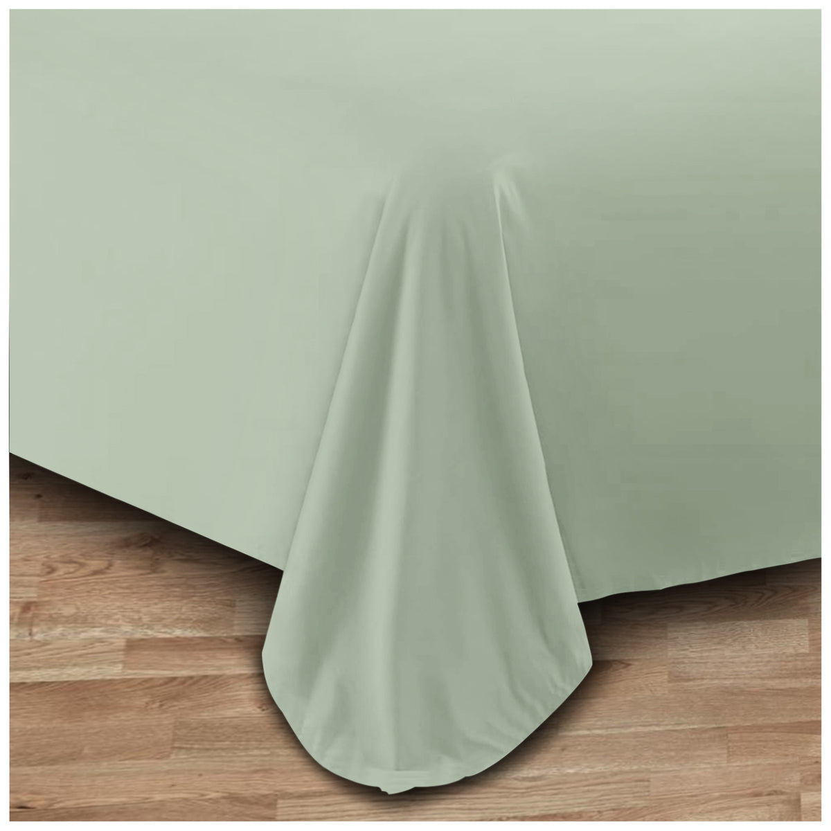 Linen Loft Sage Green Flat Sheet - King size