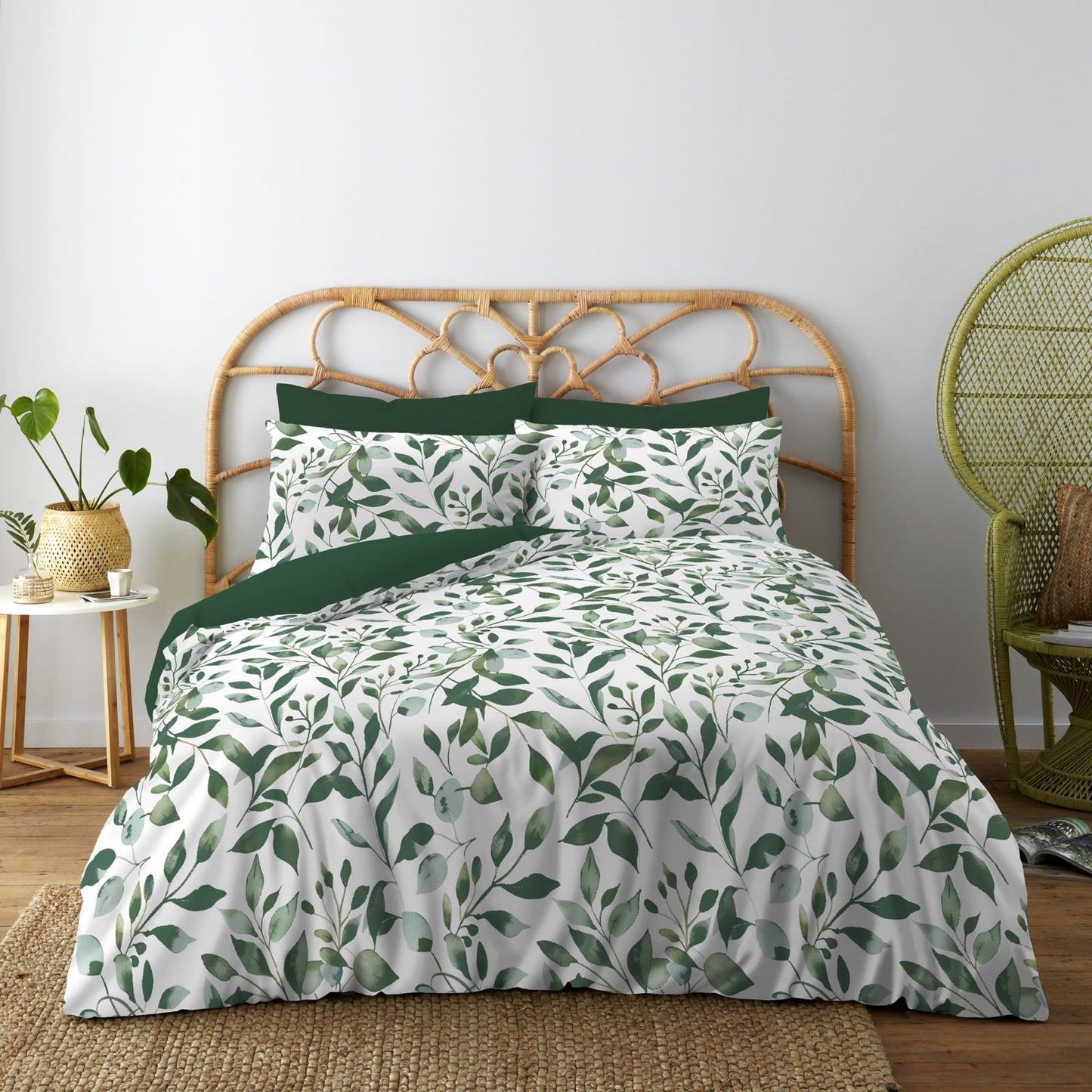 Linen Loft Felton Leaf Print Duvet Cover Set – Soft, Breathable & Eco-Friendly