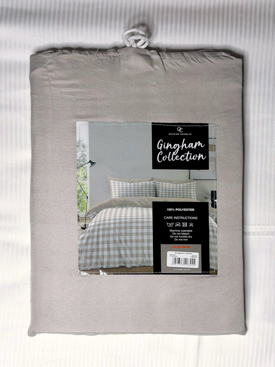 Linen Loft Signature Natural Gingham Bedding Set | Effortless Comfort & Style
