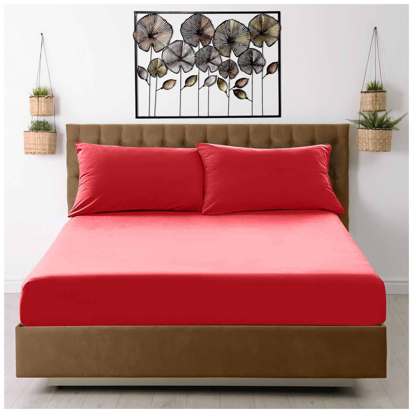 Linen-Loft Fitted Sheet Red