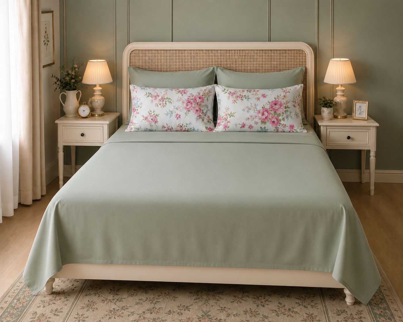 Linen Loft Mint Whisper Bedding Set – King Size