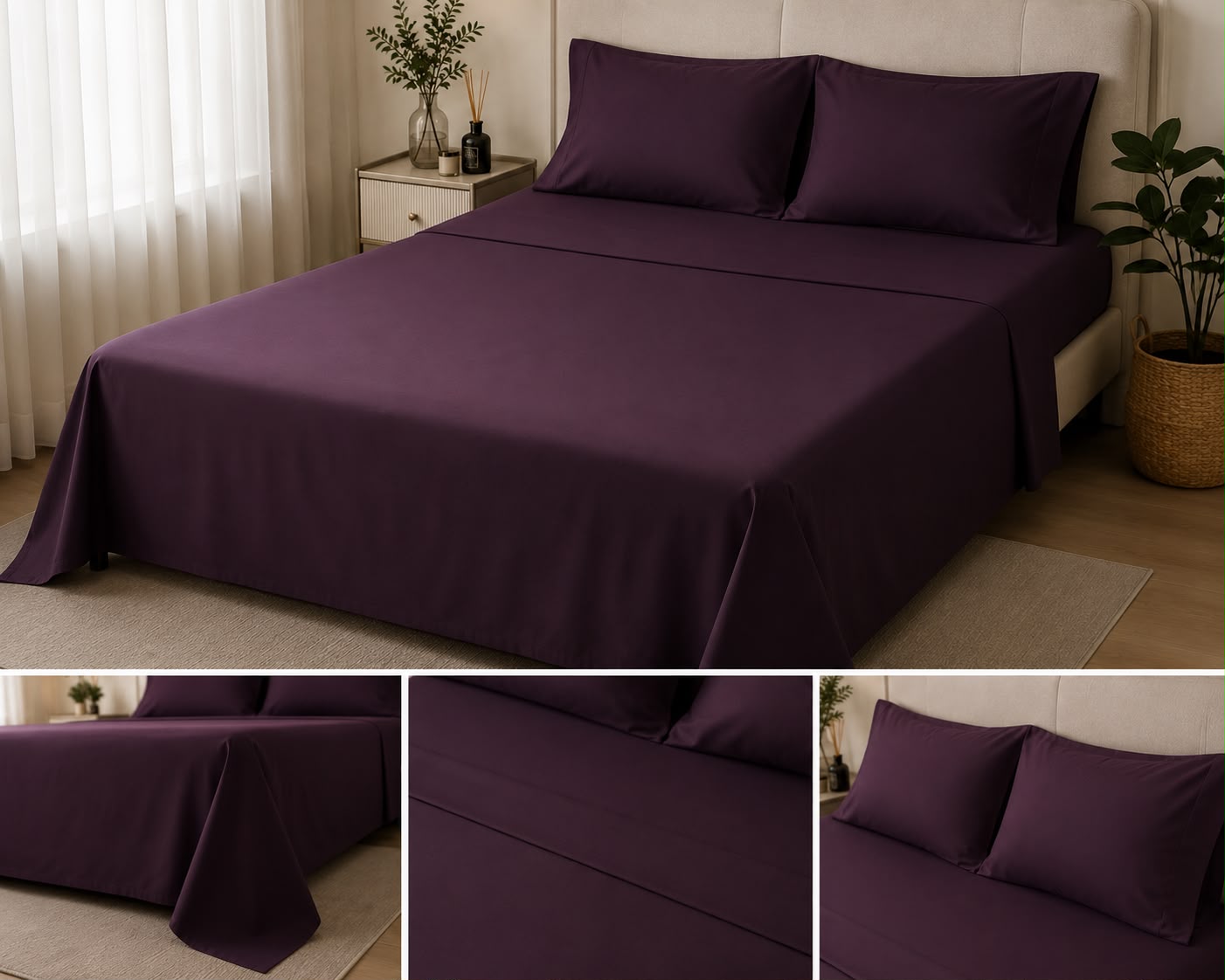 Linen Loft | Mulberry Flat Sheet Set - King Size