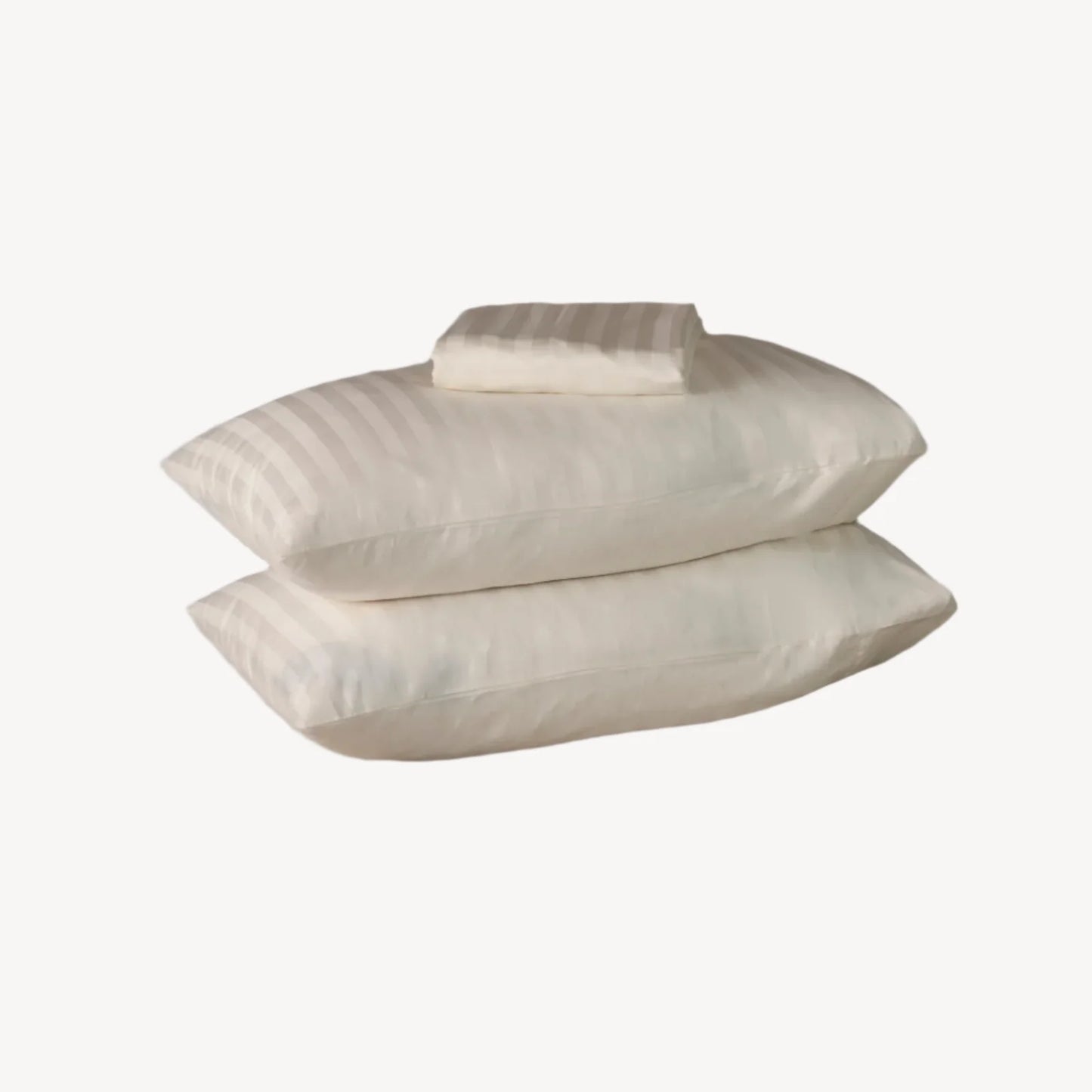 Luxe Ivory Stripe Bed Sheet Set
