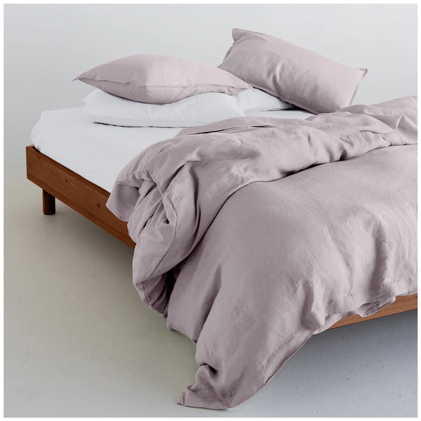 Linen Loft Grey Luxe Duvet Cover Set – Modern Elegance for Everyday Comfort