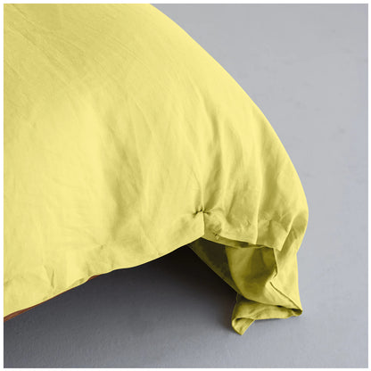 Linen Loft Lemon Dream Duvet Cover Set – Minimal, Cozy & Wrinkle-Free Microfiber Bedding