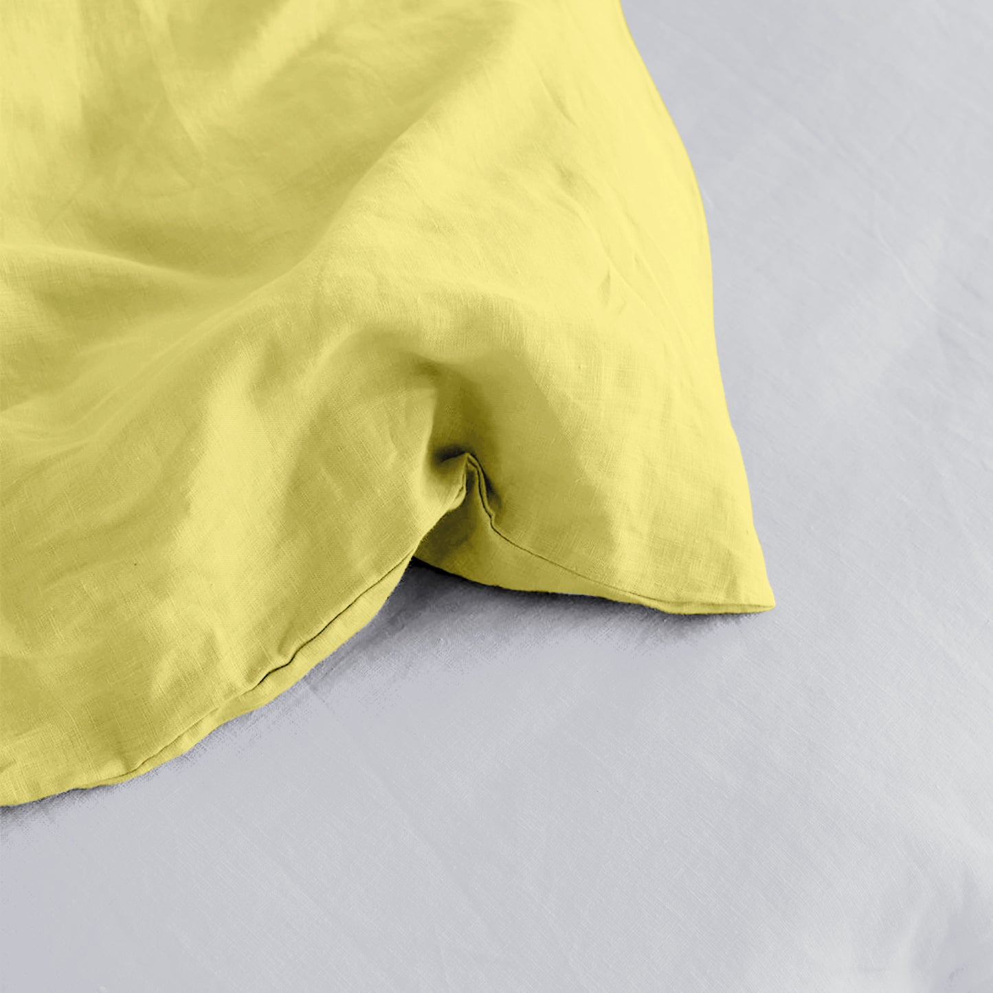Linen Loft Lemon Dream Duvet Cover Set – Minimal, Cozy & Wrinkle-Free Microfiber Bedding