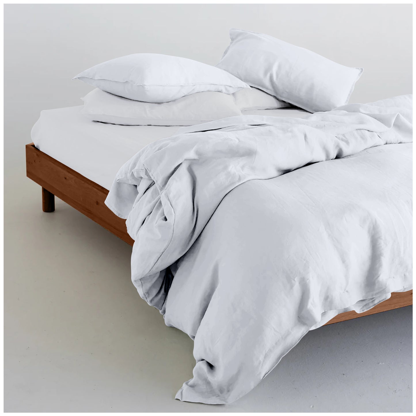 Linen Loft Soft White Duvet Set – Smooth Texture & Timeless Comfort