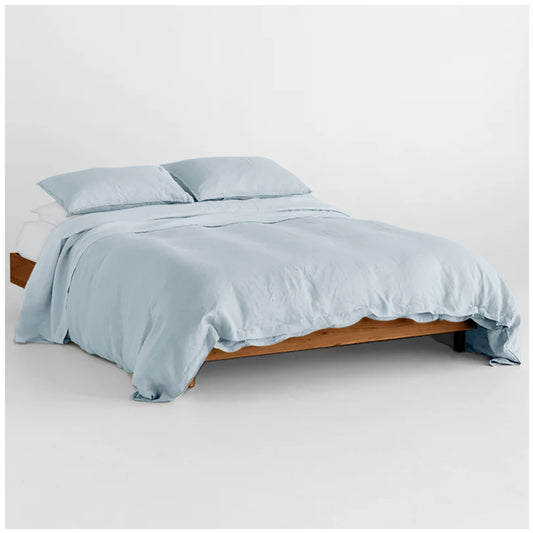 Linen Loft Sky Blue Bedding Set – Trendy, Comfy & Easy-Care Microfiber