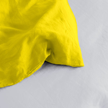 Linen Loft Yellow Microfiber Duvet Cover Set – Luxury Soft Bedding for a Cozy Bedroom