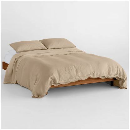 Linen Loft Luxury Natural Bedding Set – Softcore Cozy Vibe Duvet Cover for Modern Bedrooms