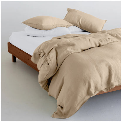 Linen Loft Luxury Natural Bedding Set – Softcore Cozy Vibe Duvet Cover for Modern Bedrooms