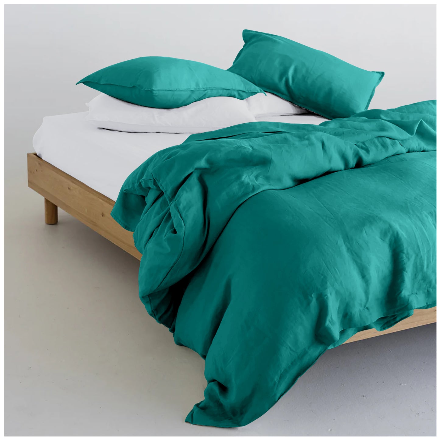Linen Loft Deep Teal Duvet Set | Elegant, Warm & Aesthetic Bedroom Upgrade