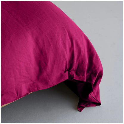 Linen Loft Fuschia Glow Duvet Cover Set | Vibrant, Soft & Insta-Ready Bedroom Vibes