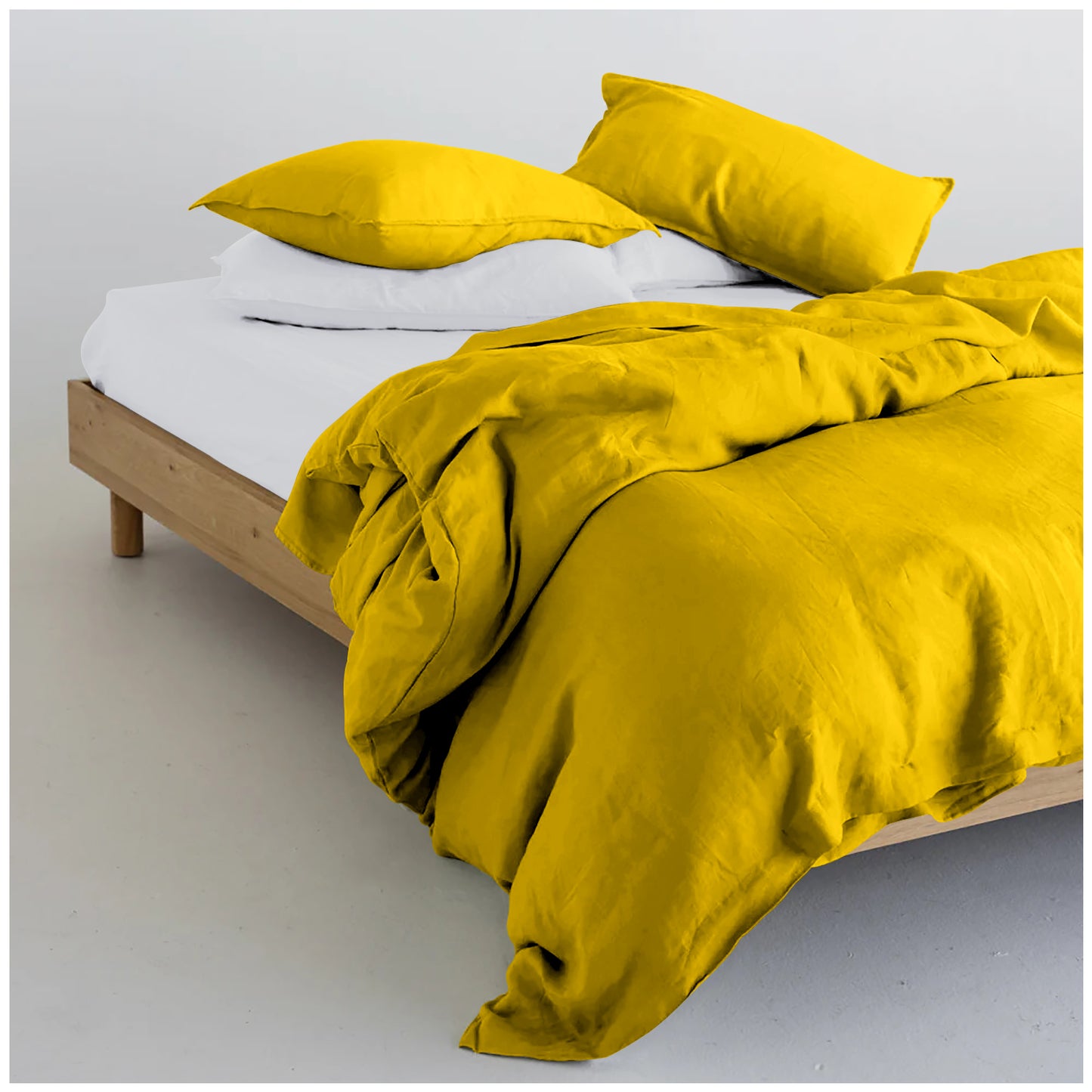 Linen Loft Ochre Luxury Bedding Set – Ultra-Soft Microfiber Vibes for a Cozy Room Glow-Up