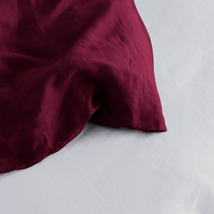 Linen Loft Warm Wine Duvet Cover Set | Modern Elegance for Everyday Comfort