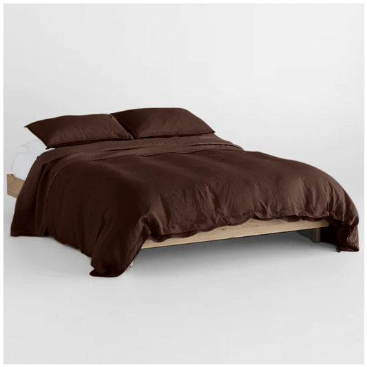 Linen Loft Choco Vibe Bedding Collection | Soft Touch, Modern Look & Easy-Care Comfort