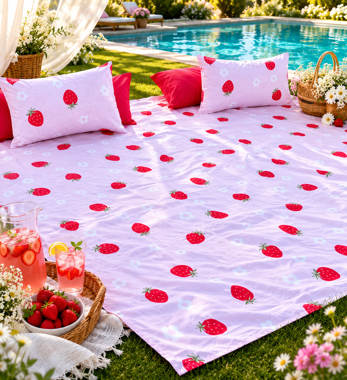 Linen Loft Strawbella Bedding Set - King Size