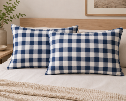 Linen Loft Coastal Check Pillowcase Pair