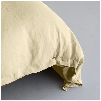 Cream Duvet Set With Red Fitted Sheet - King Size