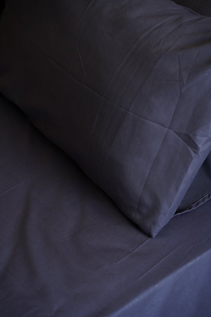 Embossed Charcoal Bed Sheet Set