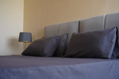 Embossed Charcoal Bed Sheet Set