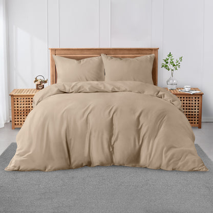 Plain Dyed Duvet Cover Natural – Soft, Elegant & Luxurious Cotton Bedding