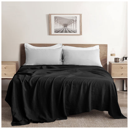 Plain Aura Flat Sheet Black