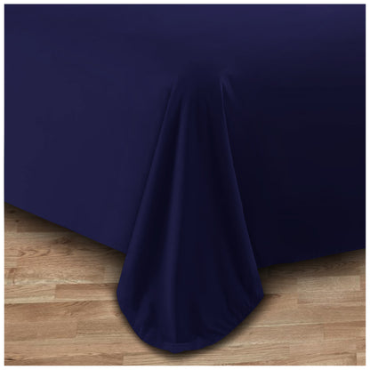 Linen Loft Navy Flat Sheet - King size