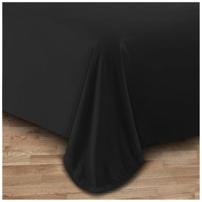 Plain Aura Flat Sheet Black
