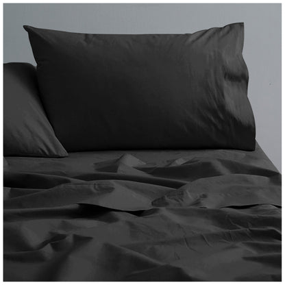 Plain Aura Flat Sheet Black