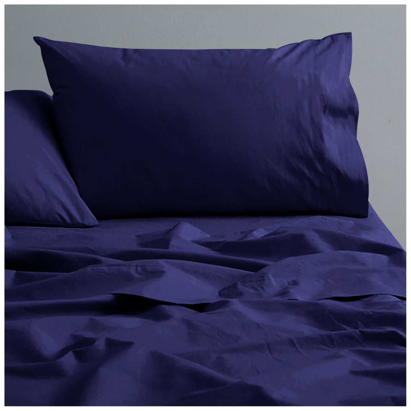 Linen Loft Navy Flat Sheet - King size