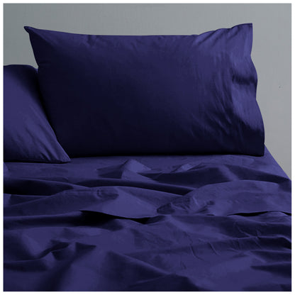 Linen Loft Navy Flat Sheet - King size