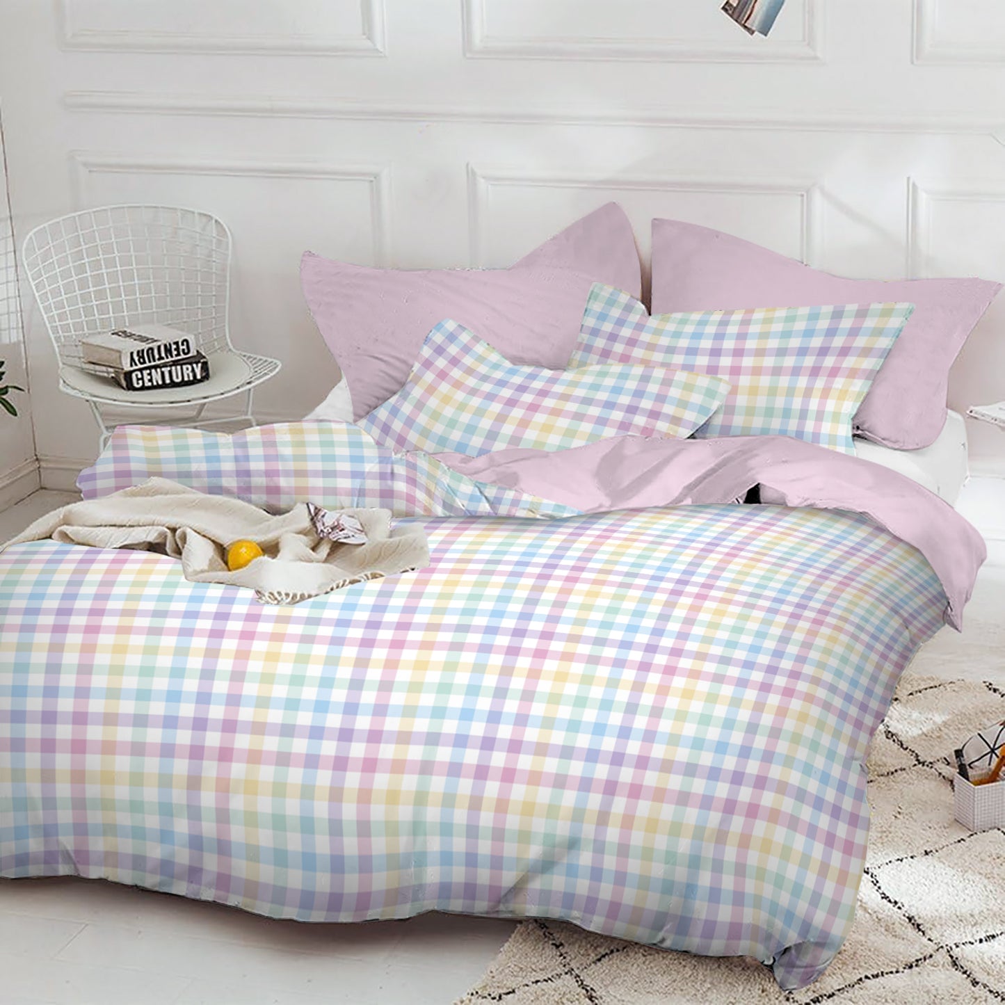 Linen Loft Signature Pastel Gingham Bedding Set | Effortless Comfort & Style
