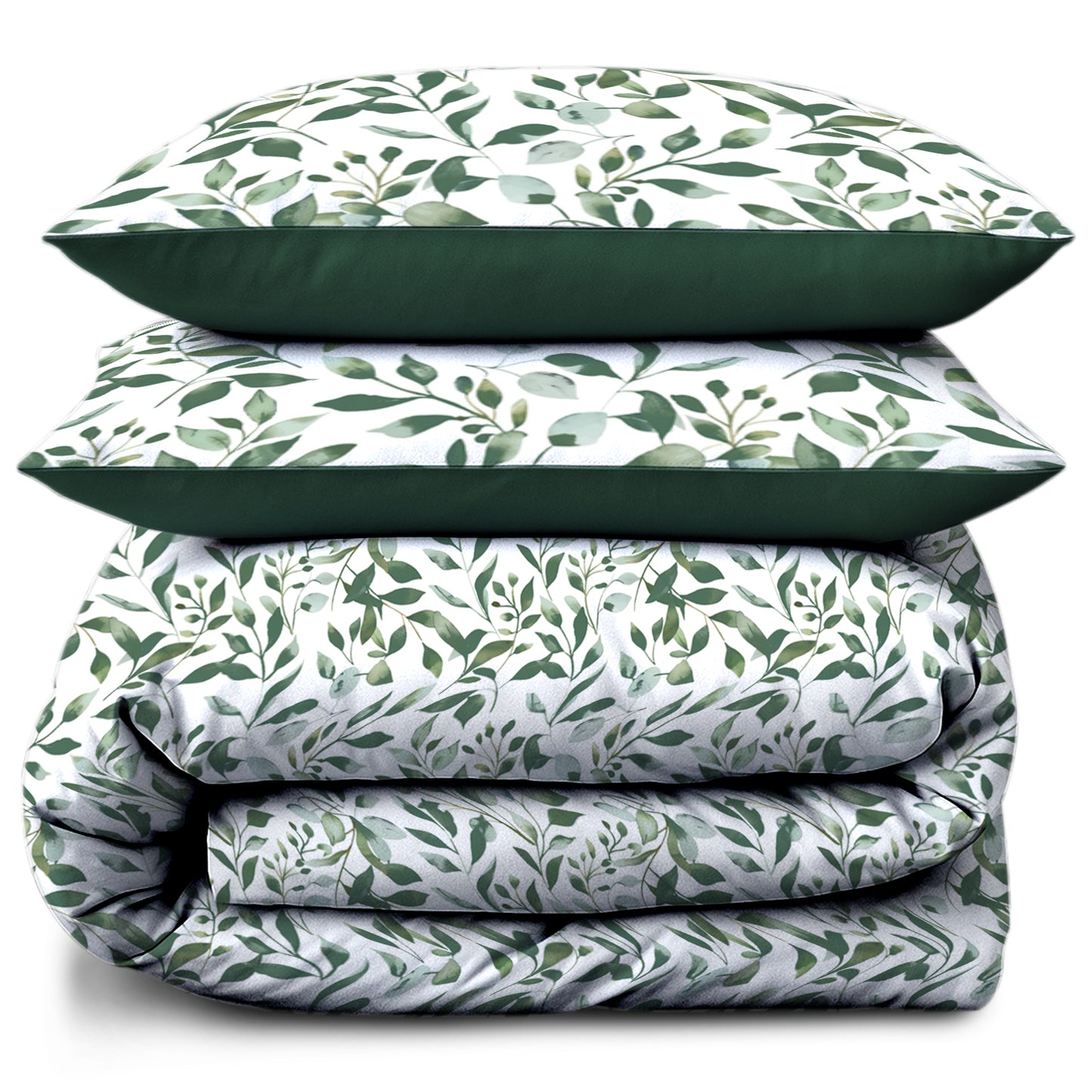 Linen Loft Felton Leaf Print Duvet Cover Set – Soft, Breathable & Eco-Friendly