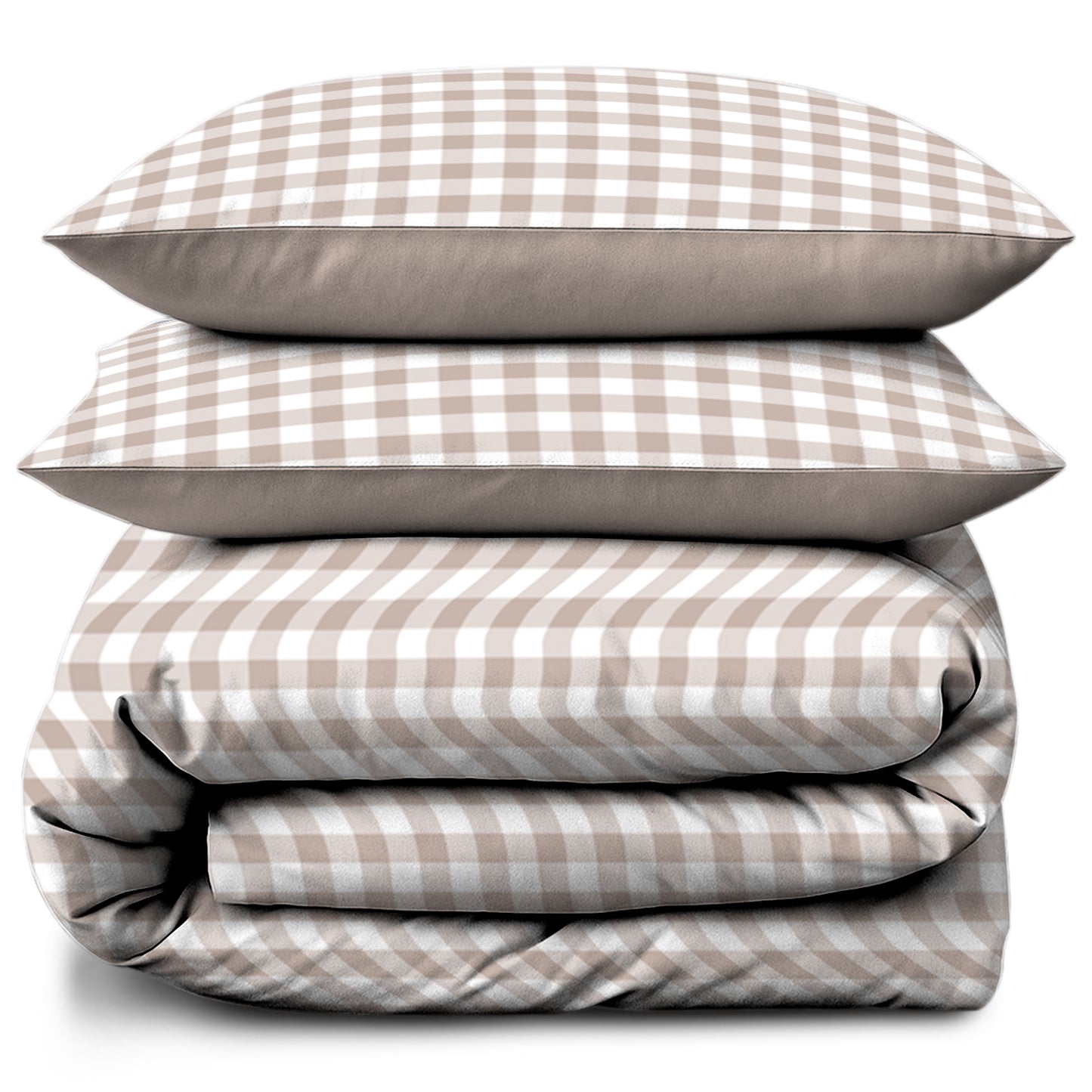 Linen Loft Signature Natural Gingham Bedding Set | Effortless Comfort & Style