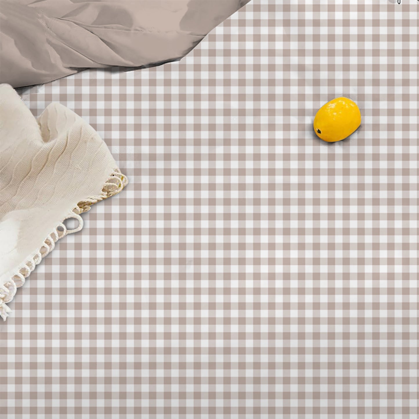 Linen Loft Signature Natural Gingham Bedding Set | Effortless Comfort & Style