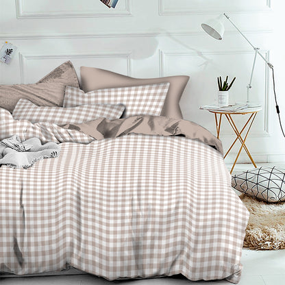 Linen Loft Signature Natural Gingham Bedding Set | Effortless Comfort & Style