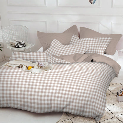 Linen Loft Signature Natural Gingham Bedding Set | Effortless Comfort & Style