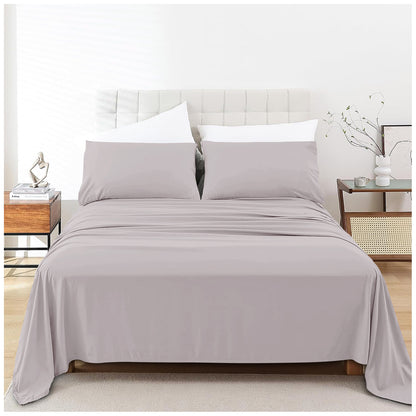 Plain Aura Flat Sheet Grey