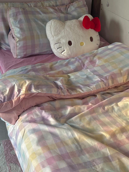 Linen Loft Signature Pastel Gingham Bedding Set | Effortless Comfort & Style